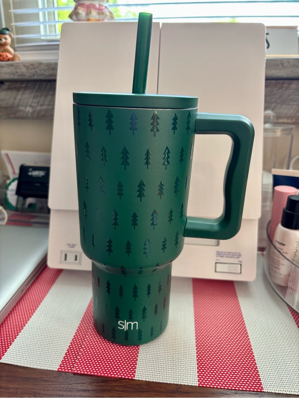Simple Modern Green Tree Travel Mug Tumbler with Handle Straw NWT Rare